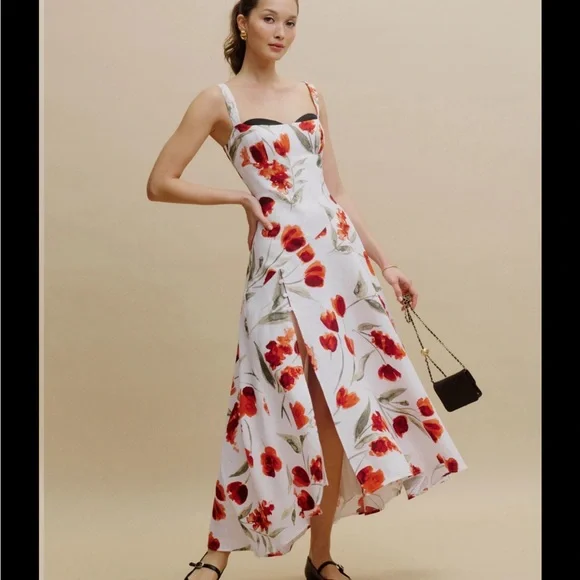 REFORMATION BEKKI LINEN DRESS - Picture 4 of 16